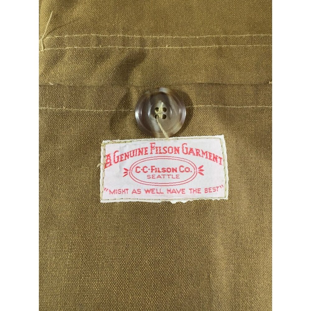 FILSON style 66 Waxed Stand Up Tin Cloth Hunting Jacket Size 48 2XL Vintage 80s - Picture 3 of 8